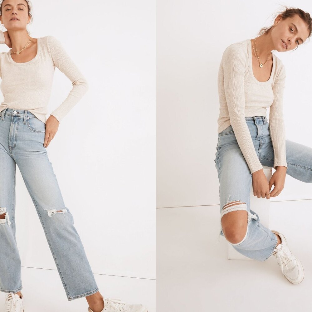 MADEWELL the perfect vintage straight jeans in danby wash (sz25)